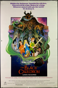 An original movie poster for the Disney film The Black Cauldron