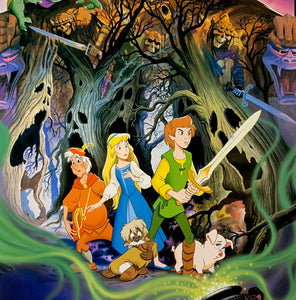 An original movie poster for the Disney film The Black Cauldron