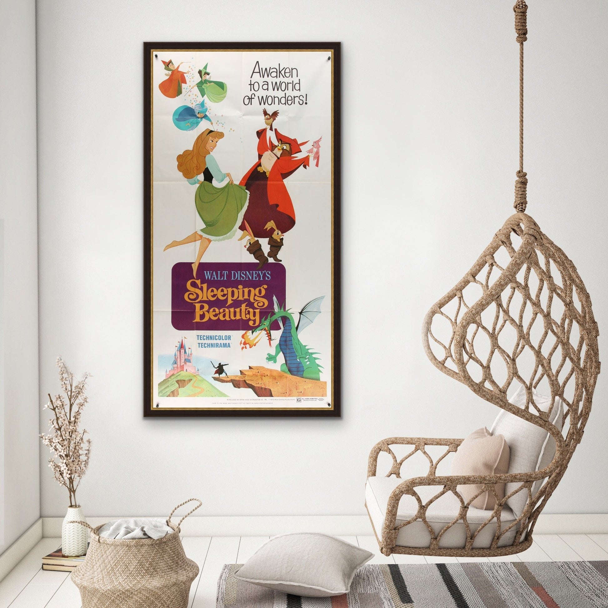 An original three sheet movie poster for the Disney film Sleeping Beauty