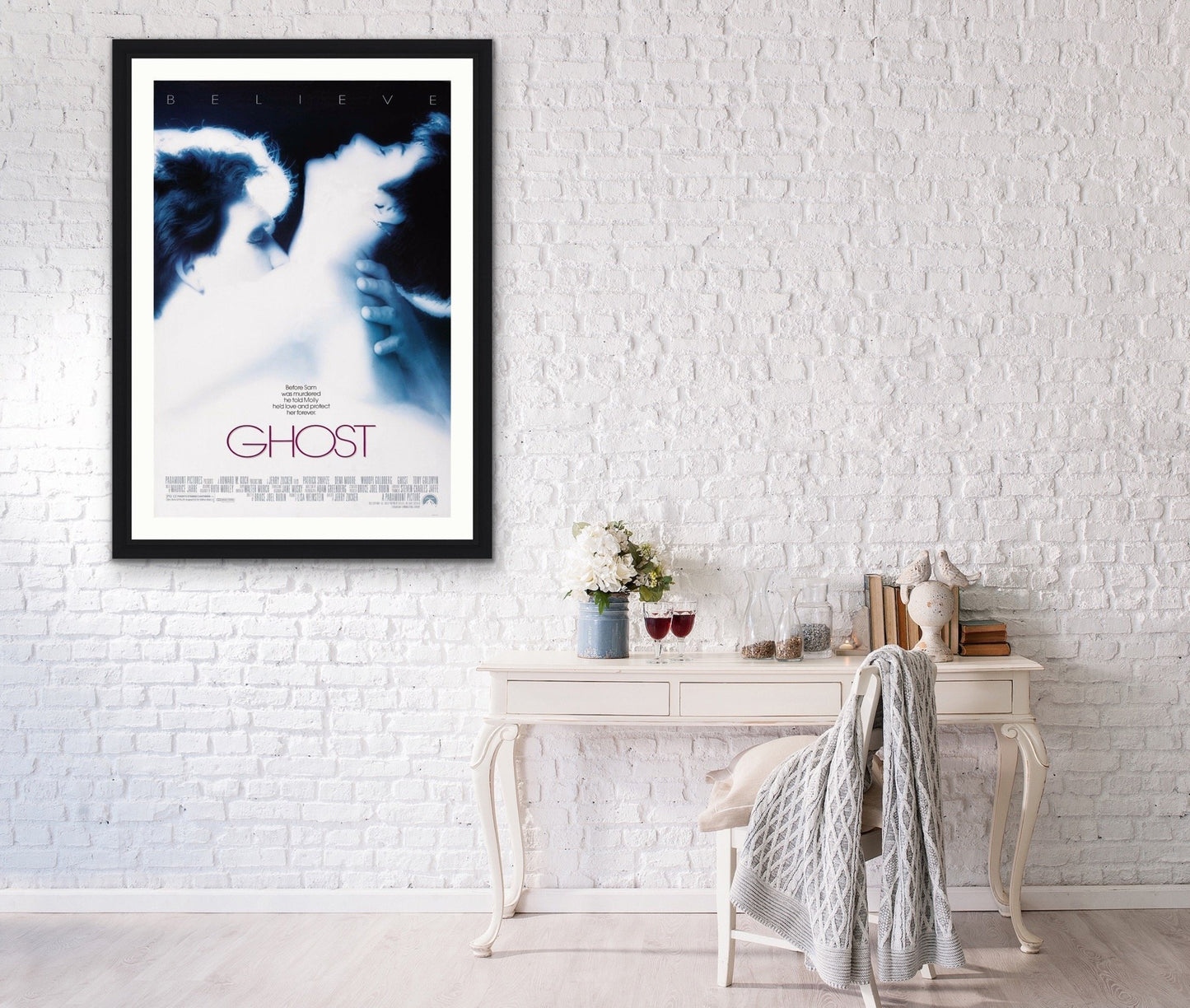 An original movie poster for the film Ghost