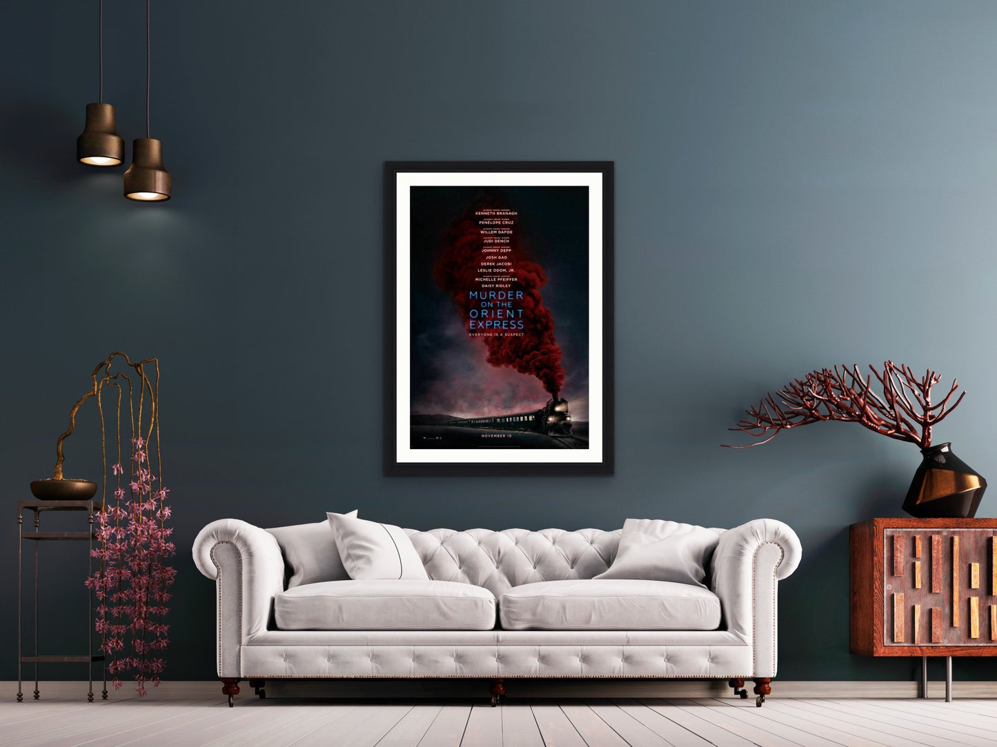 An original movie poster for the film Murder on the Orient Express