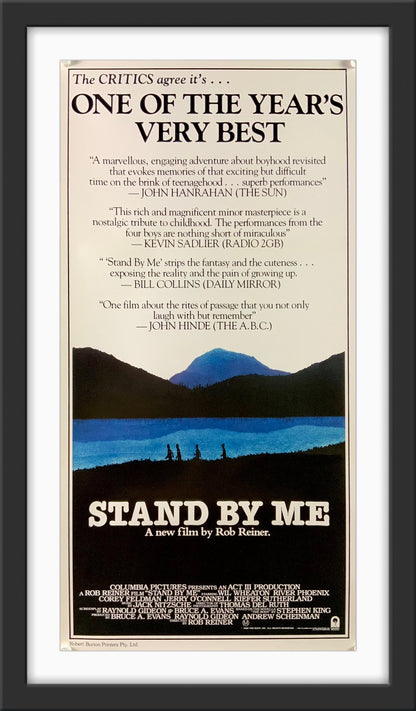 An original Australian movie poster for the Rob Reiner film Stand By ME