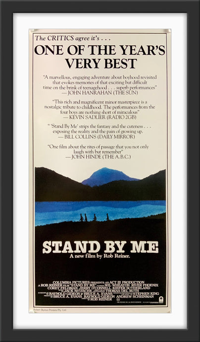 An original Australian movie poster for the Rob Reiner film Stand By ME
