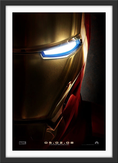 An original teaser one sheet movie poster for the Marvel MCU film Iron Man