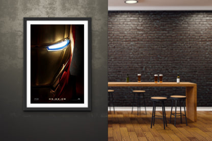 An original teaser one sheet movie poster for the Marvel MCU film Iron Man