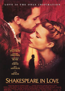 An original movie poster for the film Shakespeare In Love
