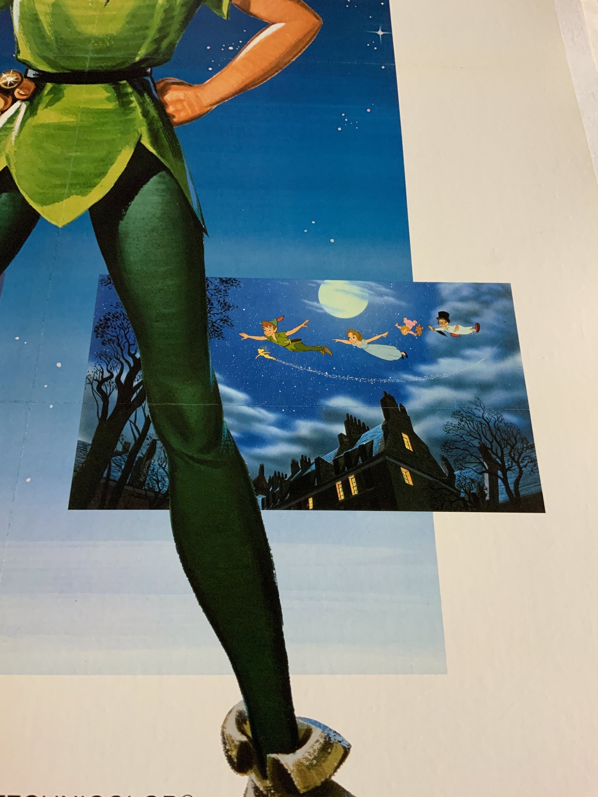 An original movie poster for the Disney film Peter Pan