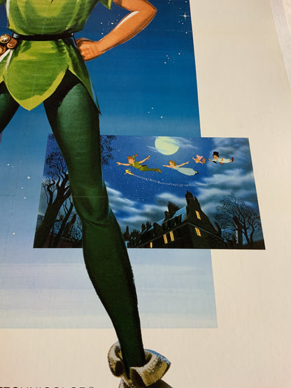 An original movie poster for the Disney film Peter Pan