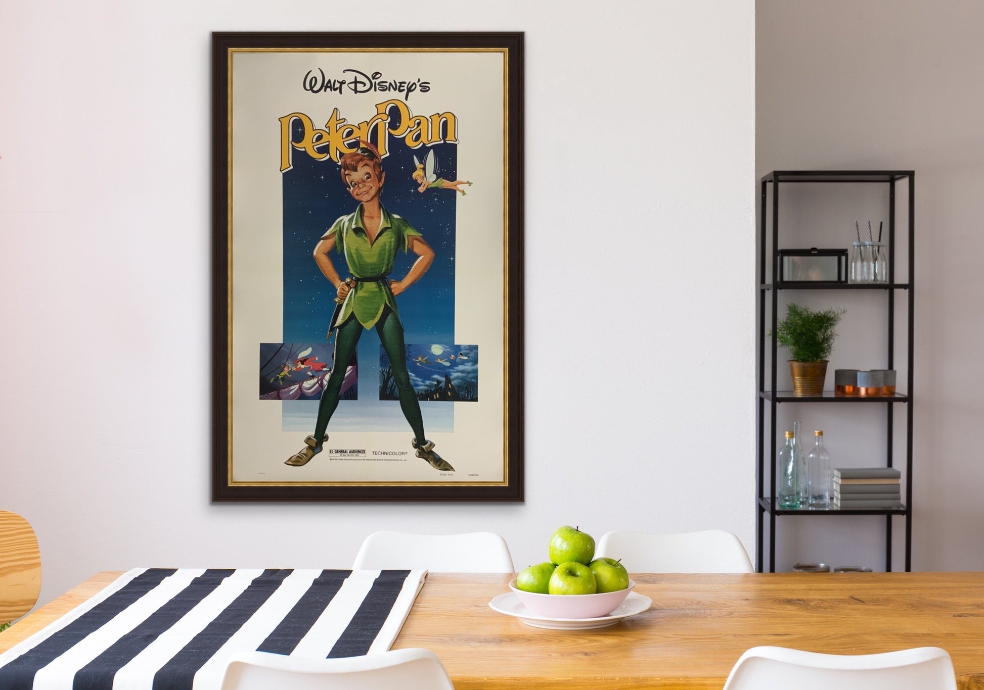 An original movie poster for the Disney film Peter Pan