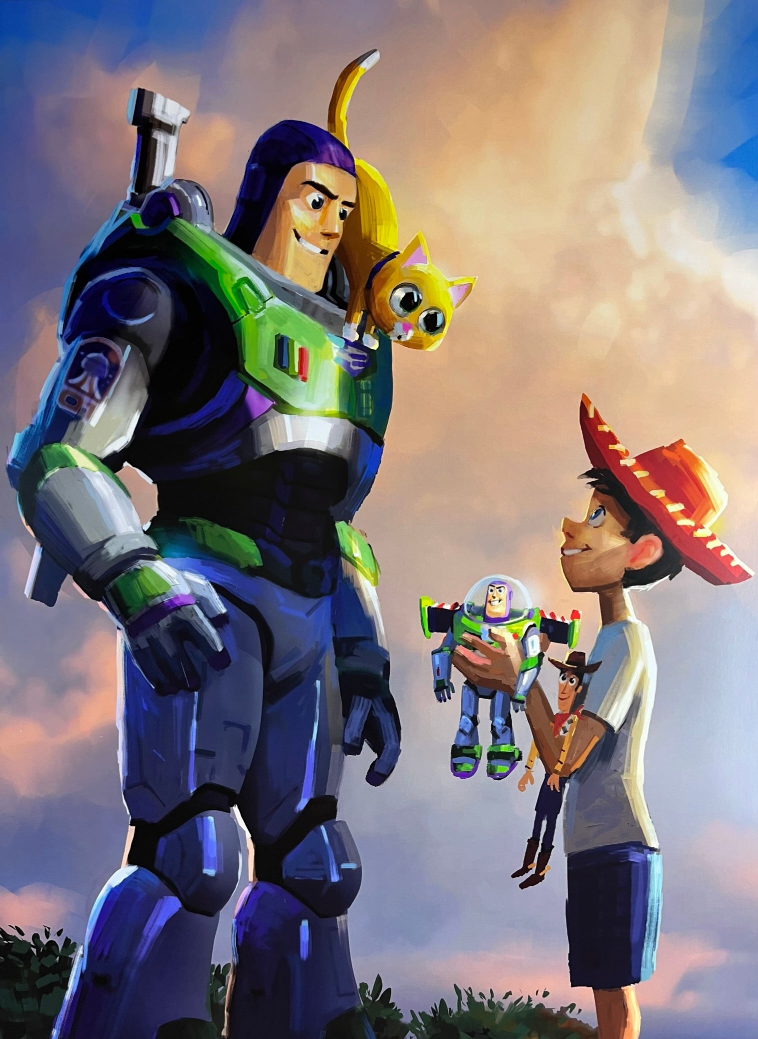 An original movie poster for the Disney / Pixar film Lightyear