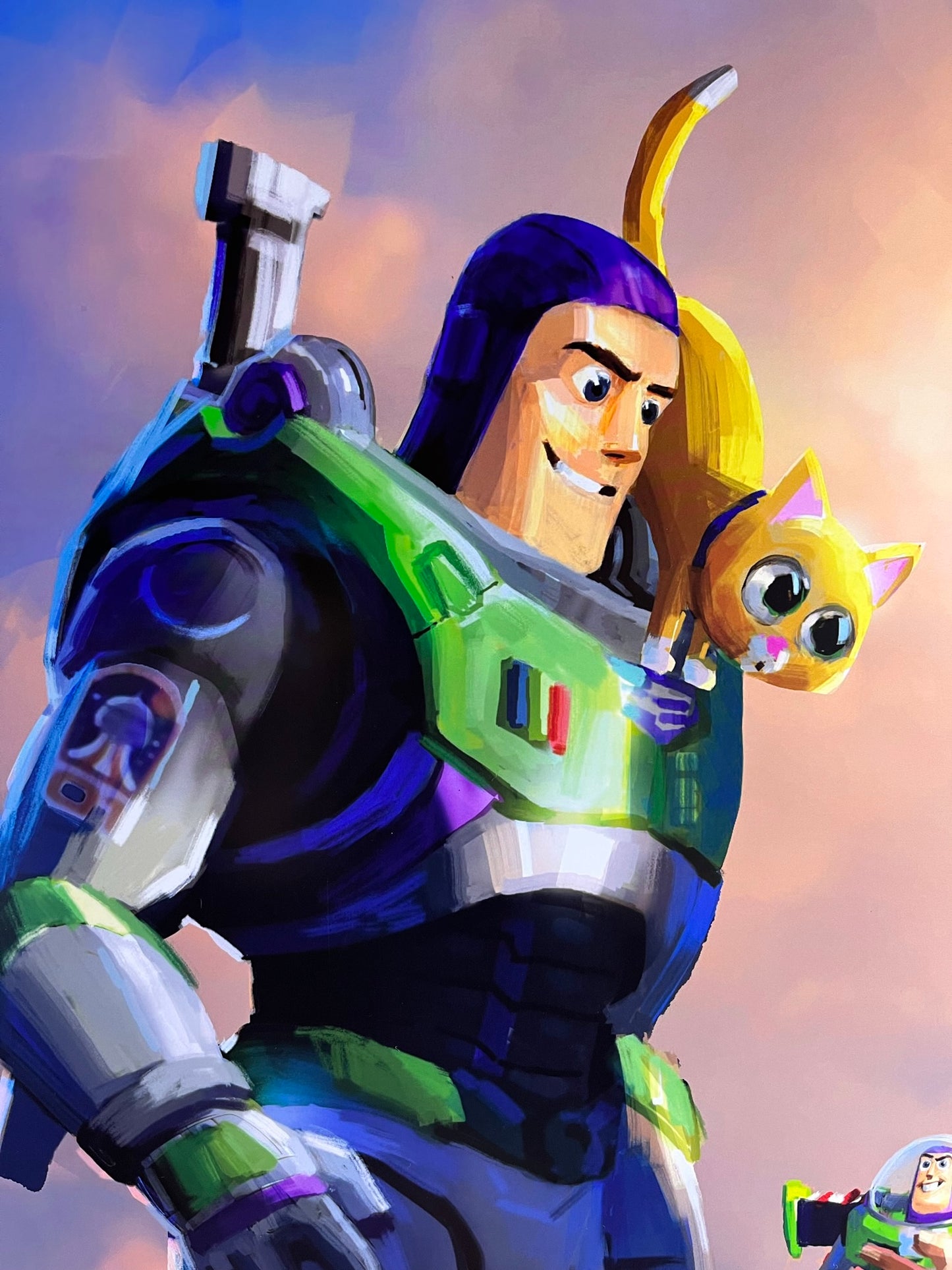 An original movie poster for the Disney / Pixar film Lightyear