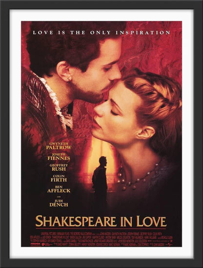 An original movie poster for the film Shakespeare In Love