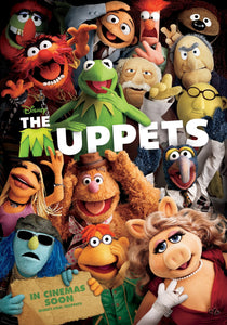 An original movie poster for the 2011 film The Muppets