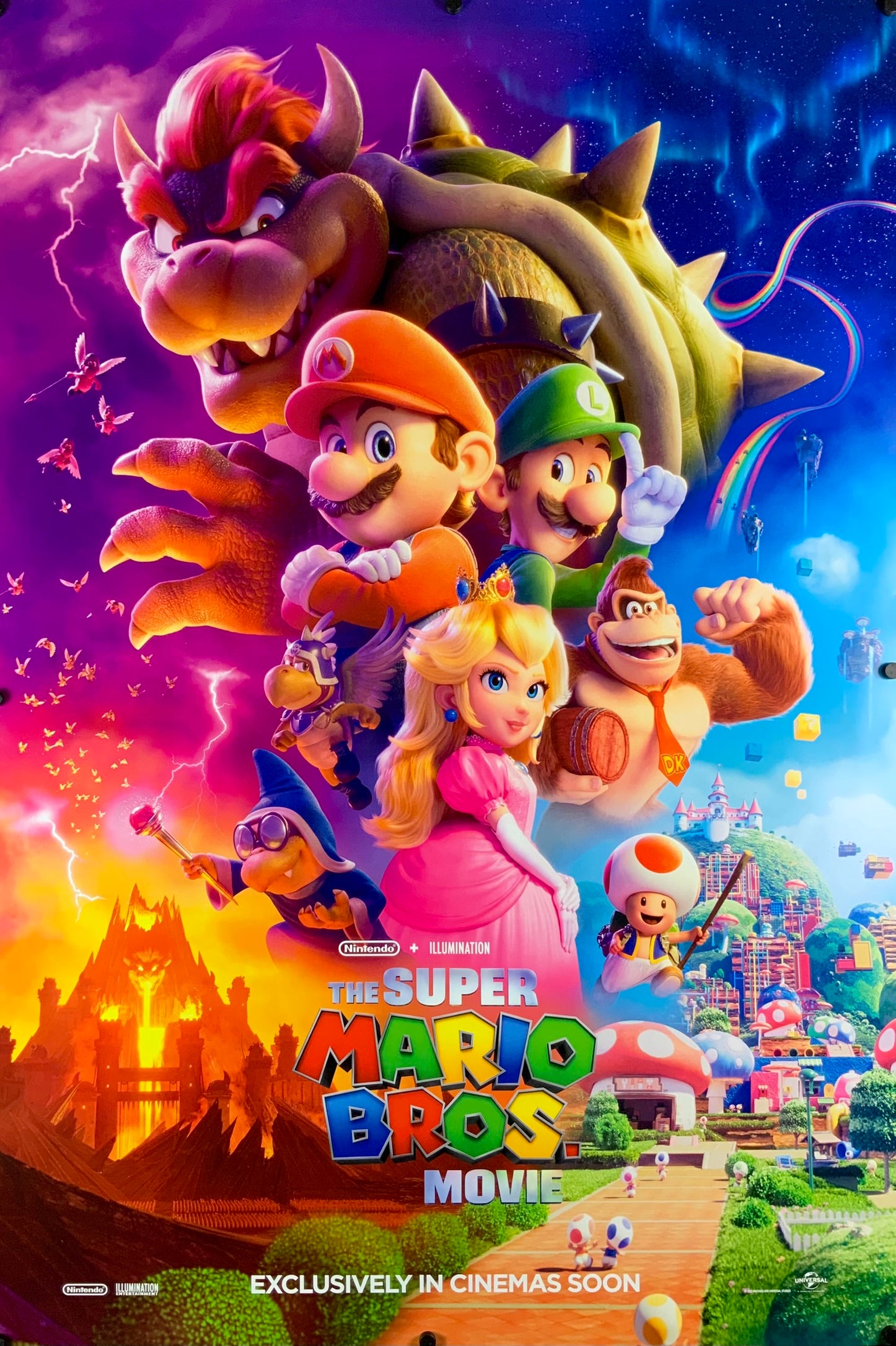An original movie poster for the film The Super Mario Bros. Movie