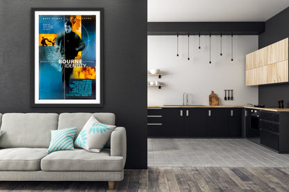 An original movie poster for the film The Bourne Identity
