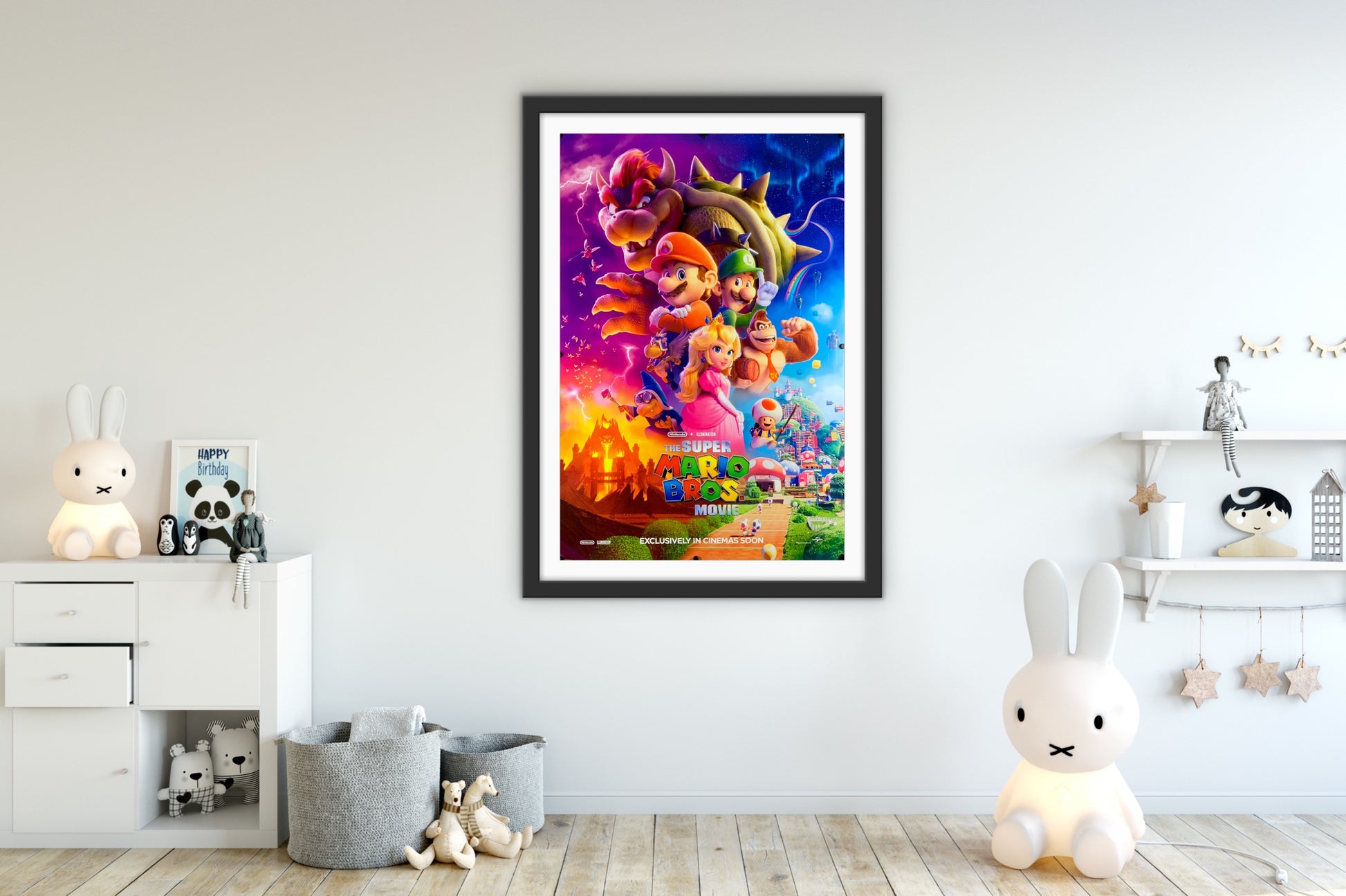 An original movie poster for the film The Super Mario Bros. Movie