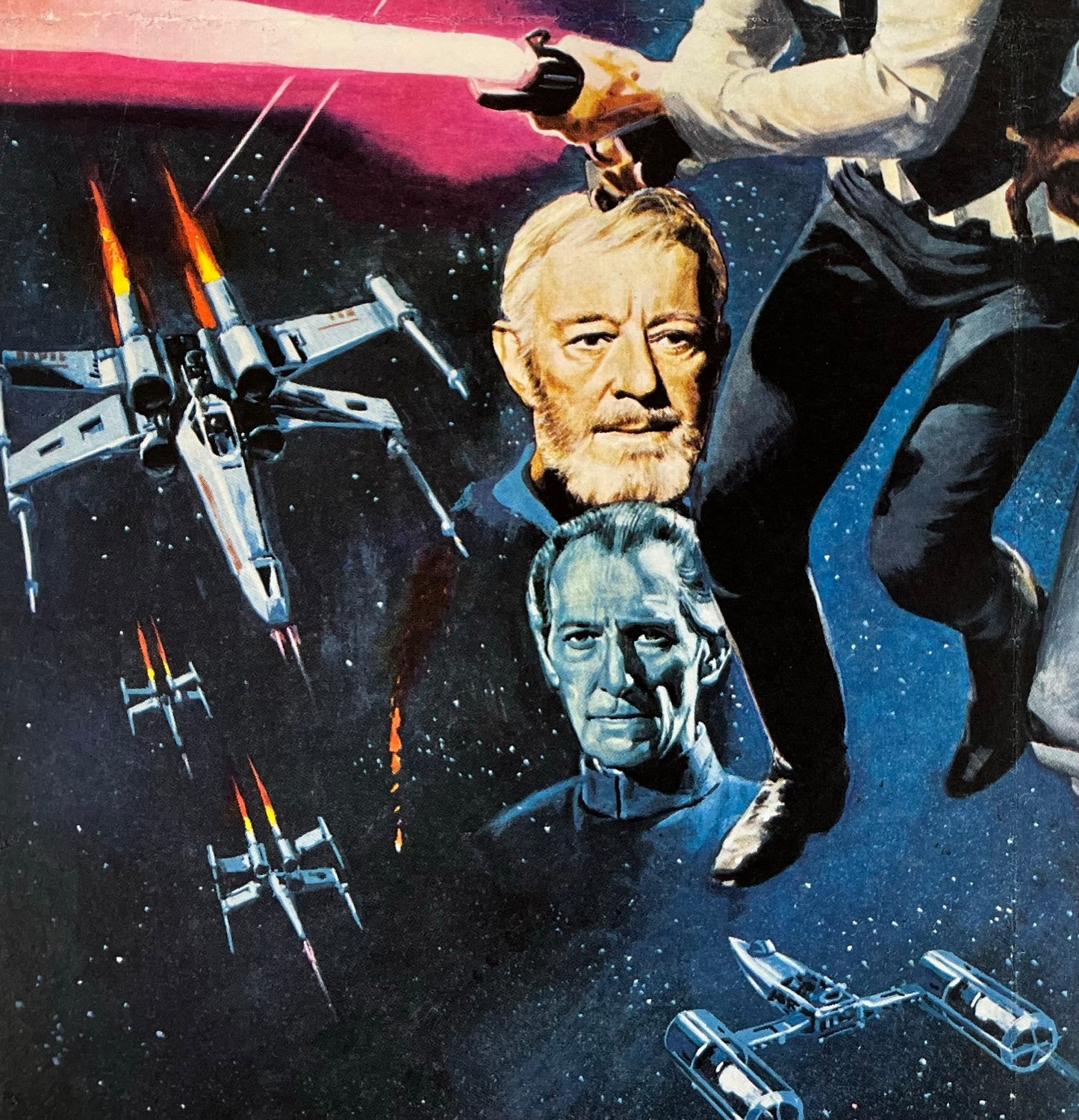 An original pre-awards quad movie poster for the 1977 film Star Wars (A New Hope)