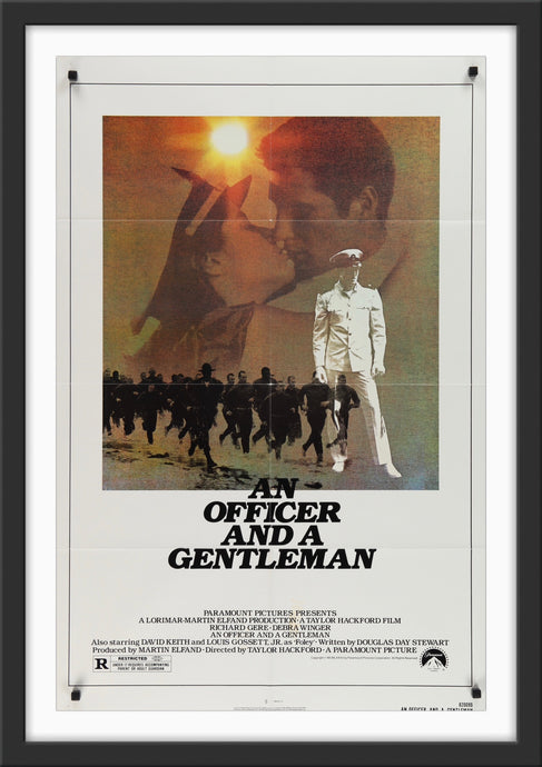 An original movie poster for the film An Officer and a Gentleman