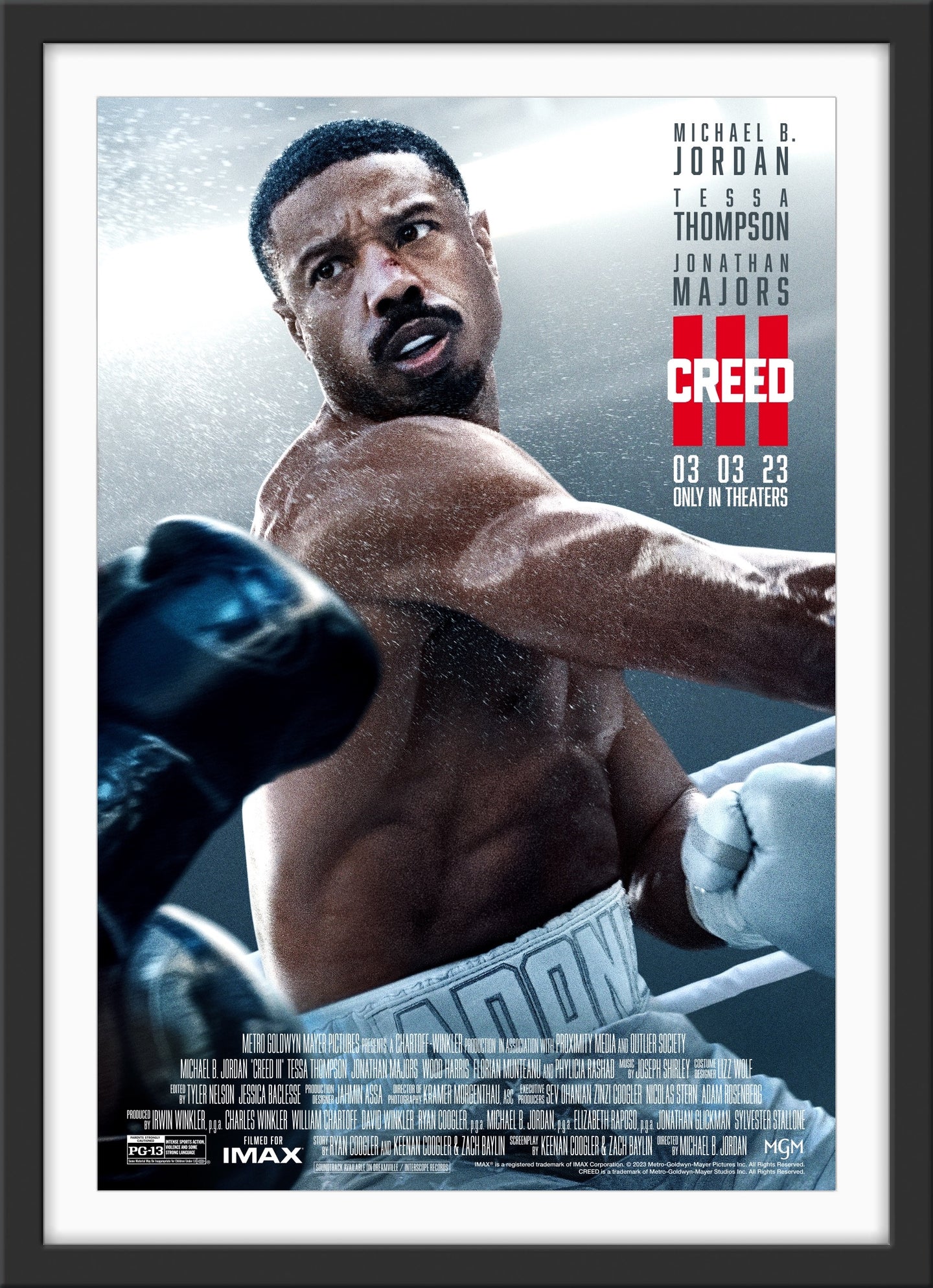 An original movie poster for the boxing film Creed III