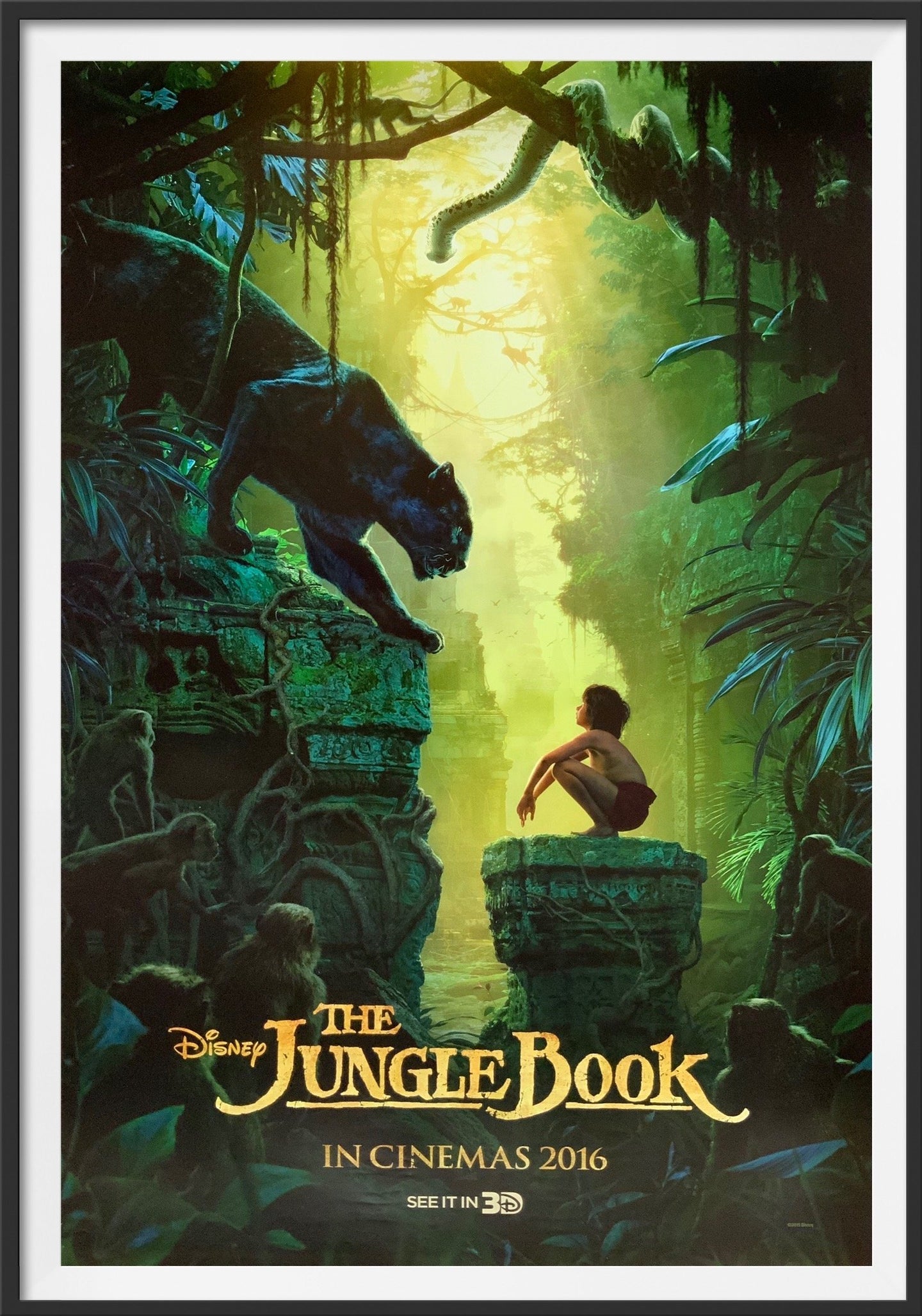 An original movie poster for the Disney film The Jungle Book
