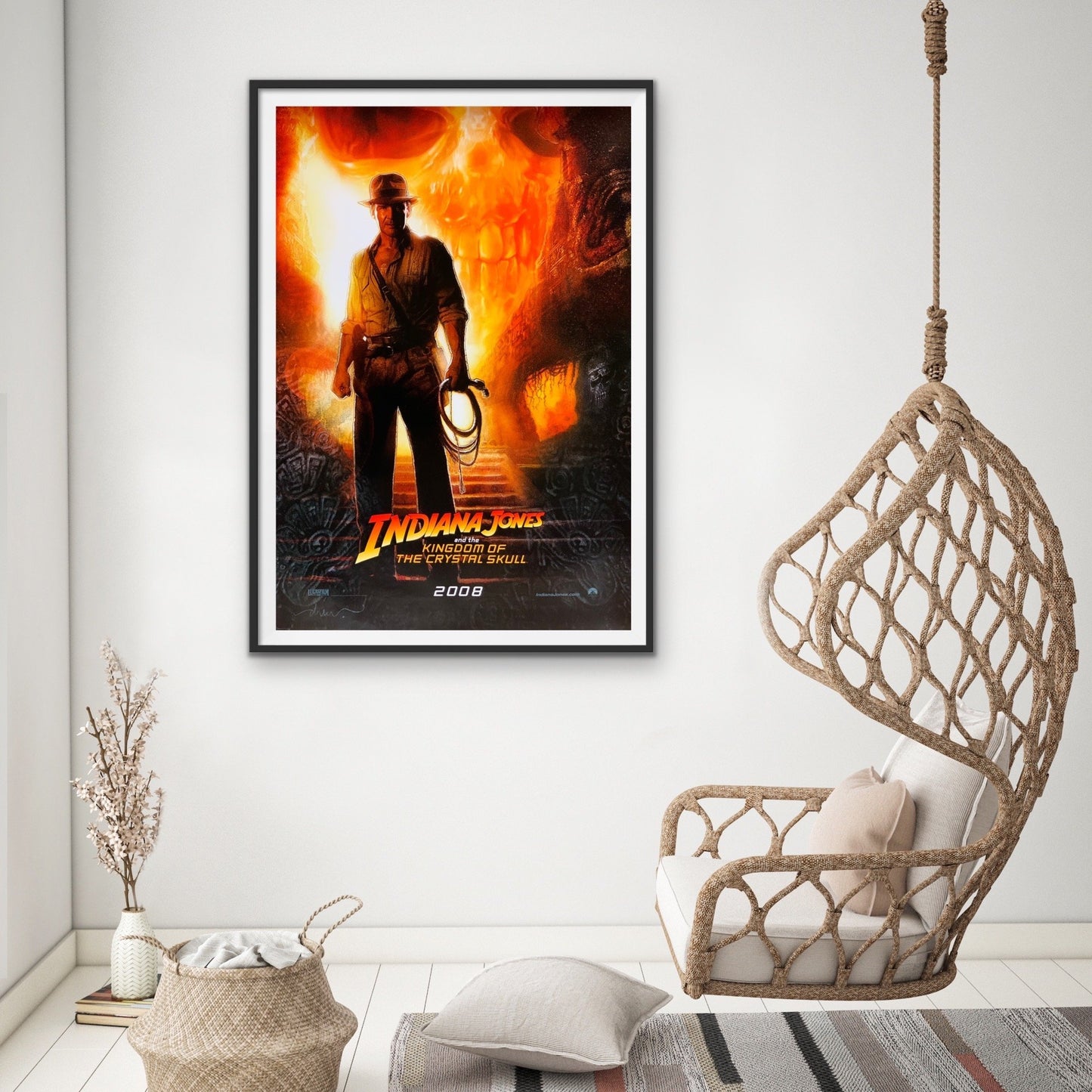 An original movie poster for the film Indiana Jones and Kingdom of the Crystal Skull