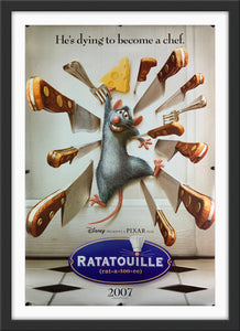An original movie poster for the Disney Pixar film Ratatouille
