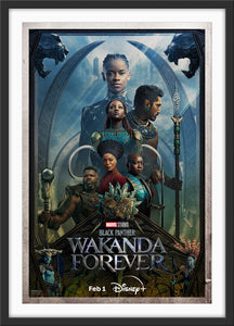 An original movie poster for the film Black Panther : Wakanda Forever