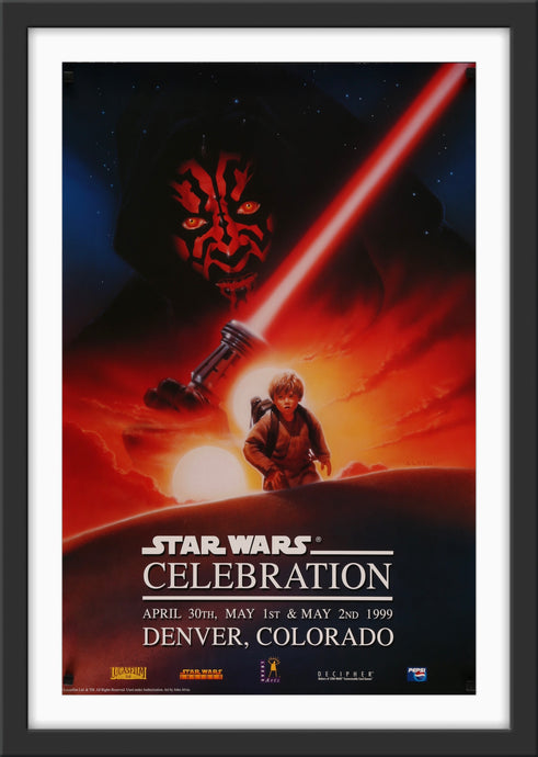 An original exhibition poster from Star Wars Celebration I / One