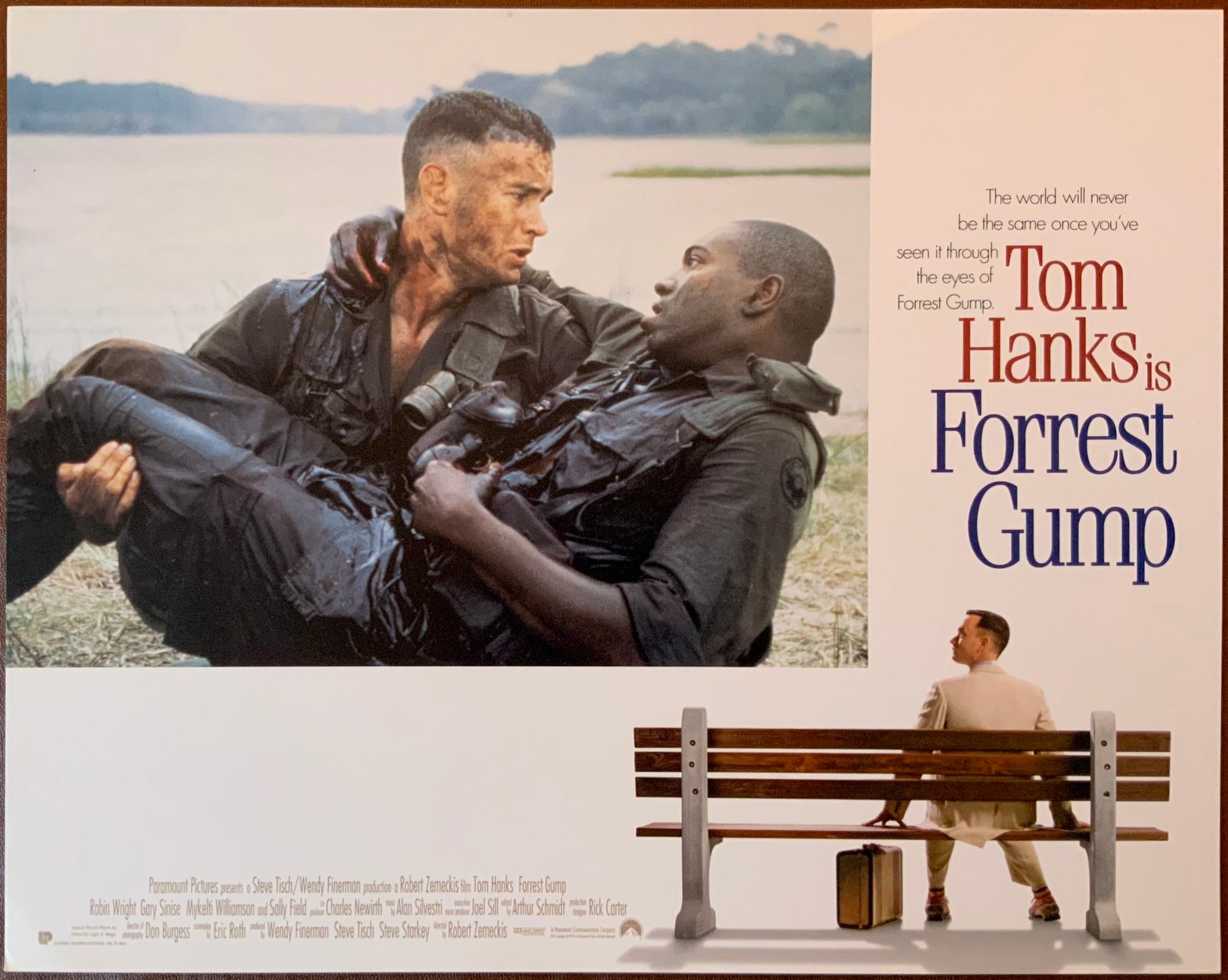 An original 11x14 lobby card for the film Forrest Gump
