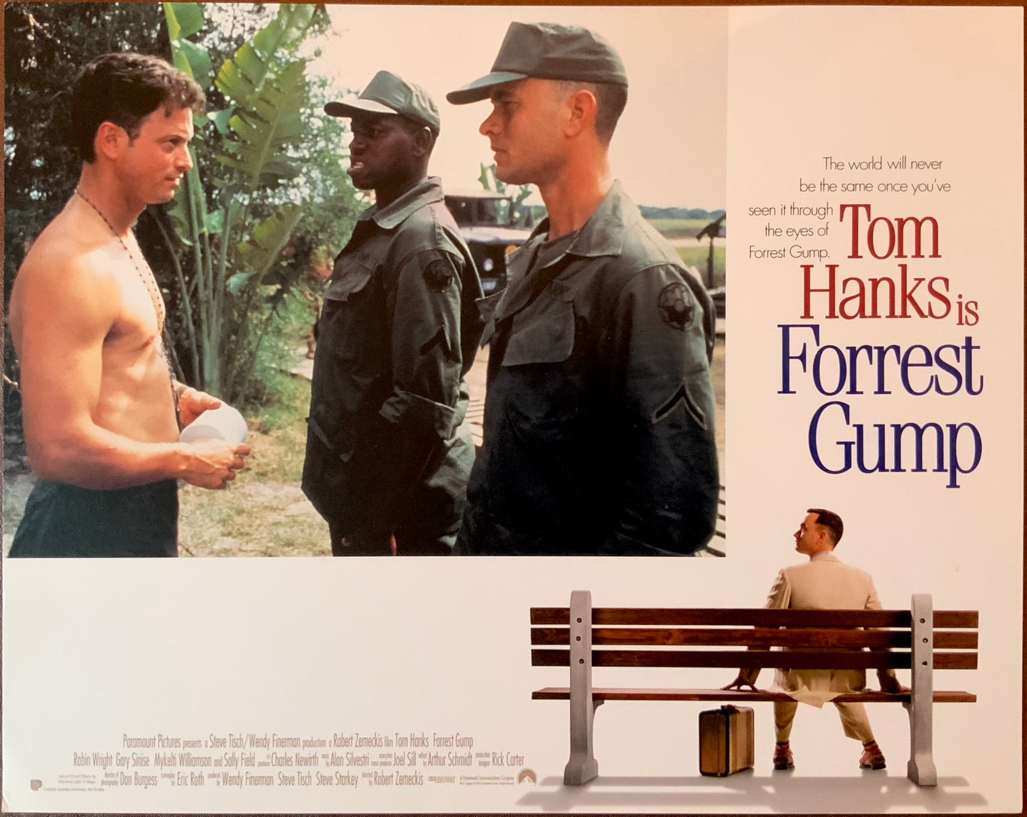 An original 11x14 lobby card for the film Forrest Gump
