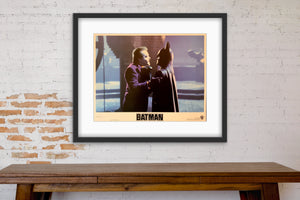 An original 11x14 lobby card from the Tim Burton film Batman