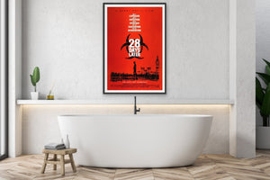 An original movie poster for the Danny Boyle film 28 Days Later