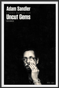 An original movie poster for the Adam Sandler film Uncut Gems