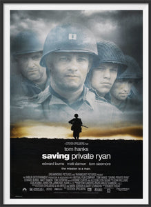 An original movie poster for the Steven Spielberg film Saving Private Ryan