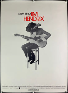 An original movie soundtrack poster for the film A film about Jimi Hendrix