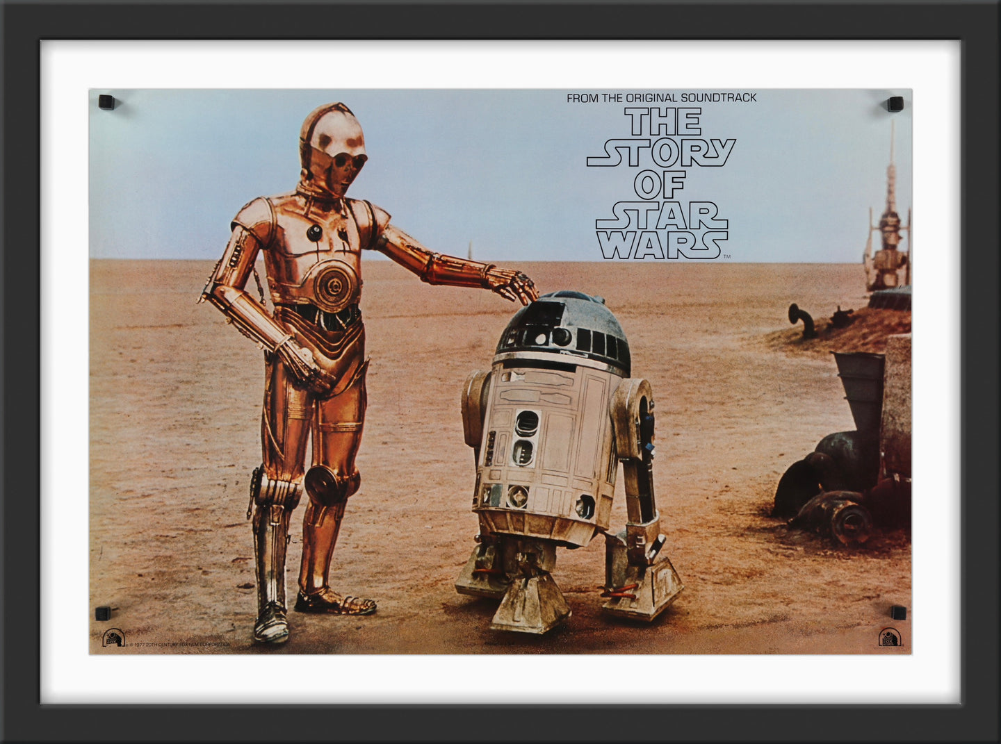 An original sound track poster for The Story of Star Wars