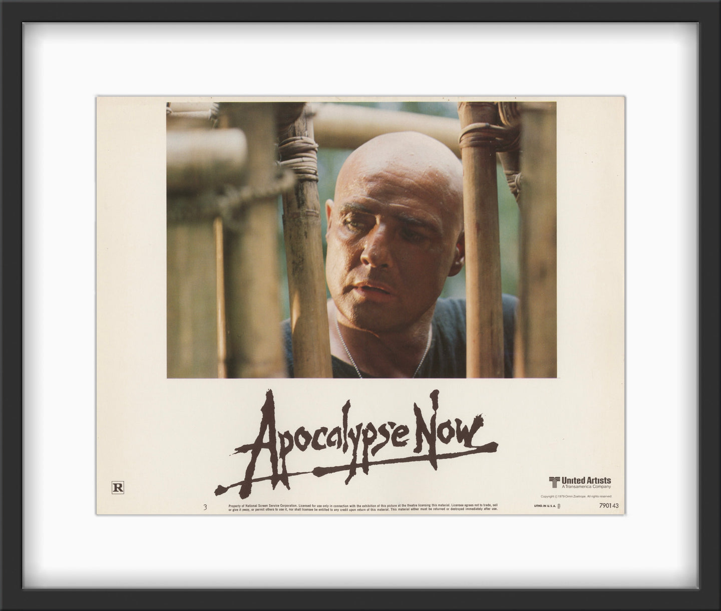 An original 11x14 lobby card for the film Apocalypse Now