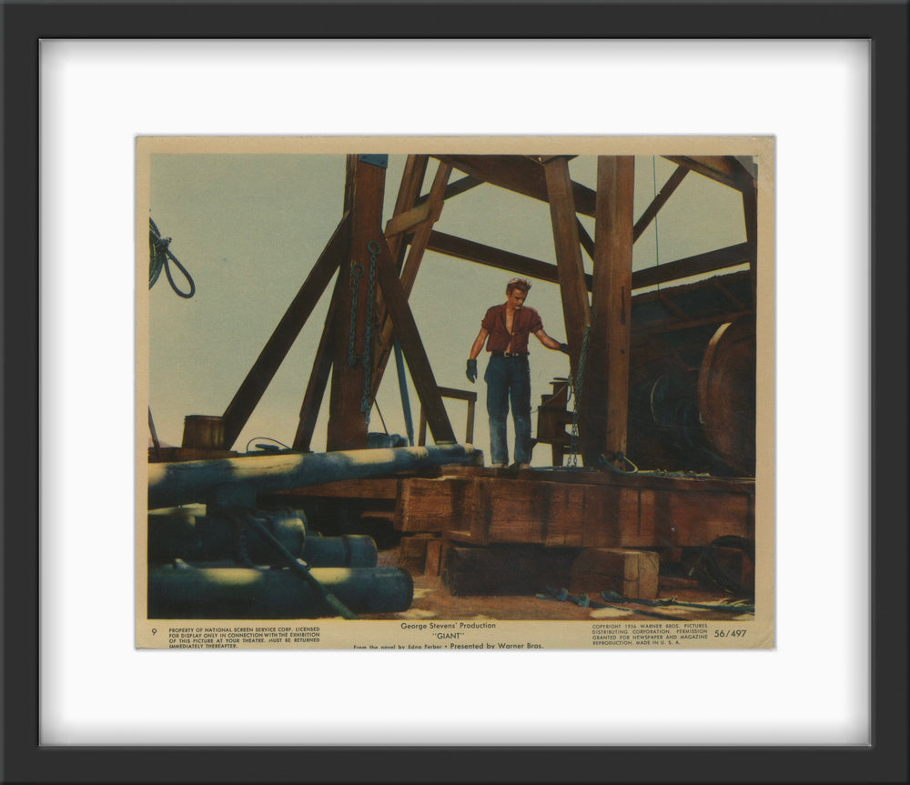 An original 8x10 lobby card for the James Dean film Giant
