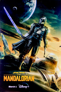 An original one sheet poster for the Disney+ Star Wars series The Mandalorian season 3