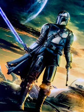 Load image into Gallery viewer, An original one sheet poster for the Disney+ Star Wars series The Mandalorian season 3