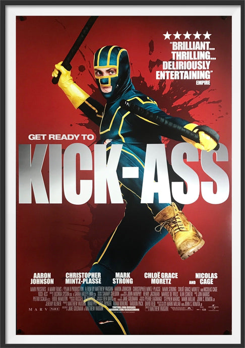 An original movie poster for the film Kick-Ass