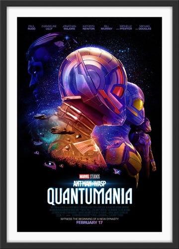 An original movie poster for the Marvel film Ant-Man and the Wasp Quantumania