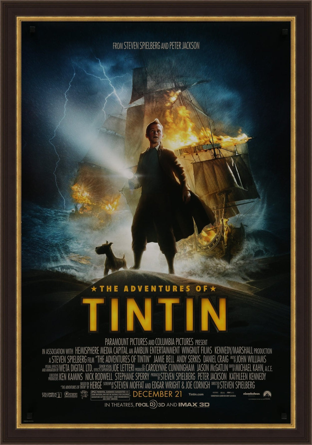 A one sheet movie / film poster for The Adventures of TinTin