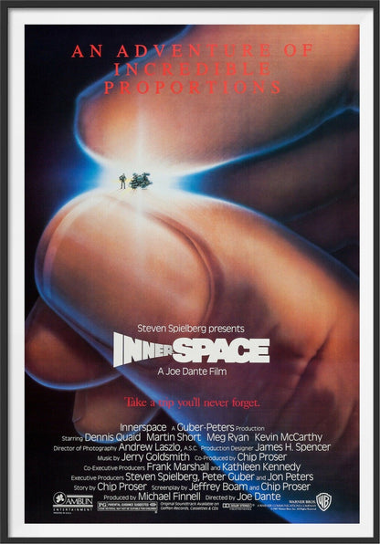 An original movie poster for the Joe Dante film Innerspace