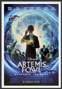 An original movie poster for the Disney film Artemis Fowl