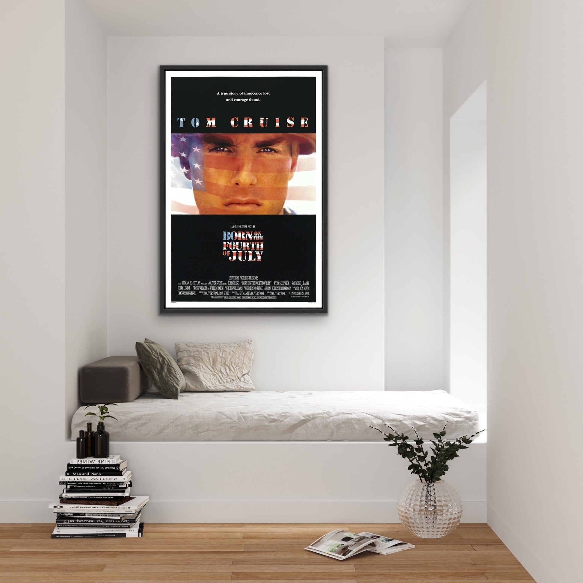 An original movie poster for the Oliver Stone film Born on the Fourth of July