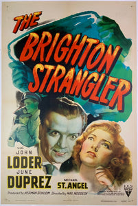 An original movie poster for the film The Brighton Strangler