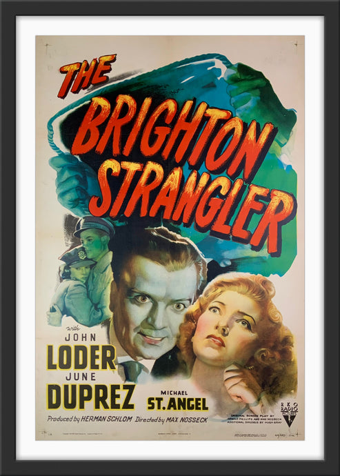 An original movie poster for the film The Brighton Strangler
