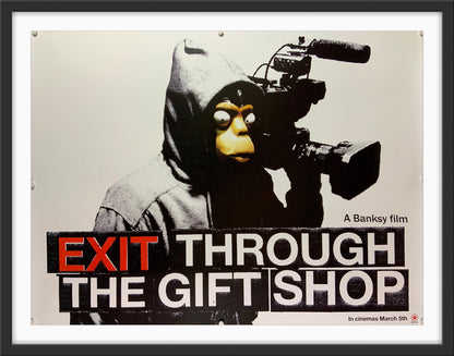 An original movie poster for the Banksy film Exit Through The Gift Shop