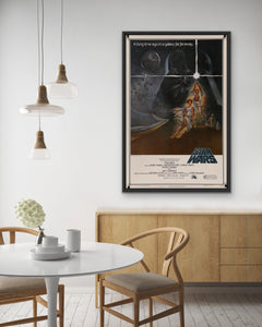 An original first printing Style A one sheet for Star Wars (A New Hope) 1977